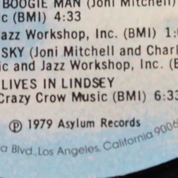 Joni Mitchell Mingus 12" Vinyl Record