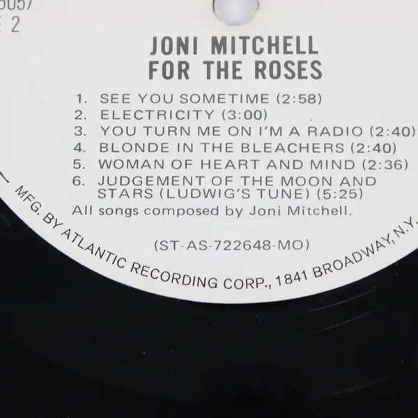 Joni Mitchell For the Roses 12" Vinyl Record