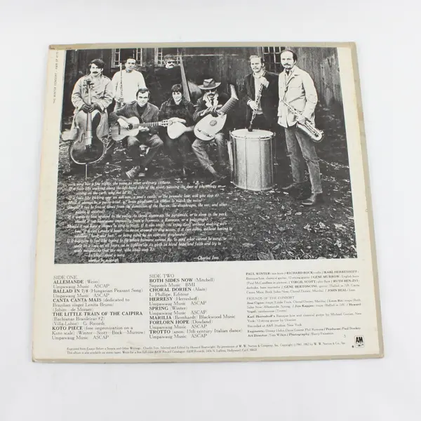 Paul Winter The Winter Consort 12" Vinyl LP A&M SP-4170