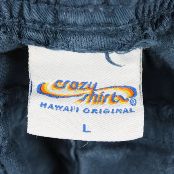Crazy Shirts Blue Straight-Leg Drawstring Pants Men's Large
