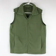 Great Northwest Army Green Fleece Zip-Up Vest Men's Small