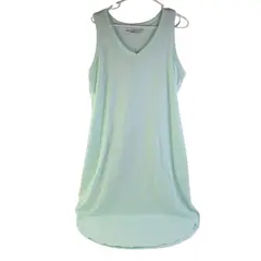 Sonoma Sheer Seafoam Green Tank Midi Dress Women's Size Large