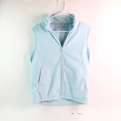 Great Northwest Baby Blue Fleece Zip-Up Vest Women's Small
