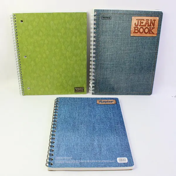 Lot of 3 Spiral Notebooks Graph College Ruled Lined Jean Book
