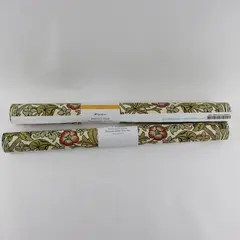 Lot of 2 Spoonflower Peel & Stick Removable Woven Wallpaper Green Floral