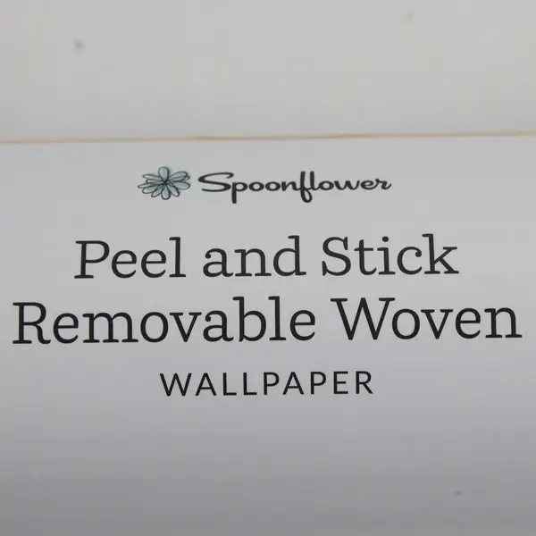 Lot of 2 Spoonflower Peel & Stick Removable Woven Wallpaper Green Floral