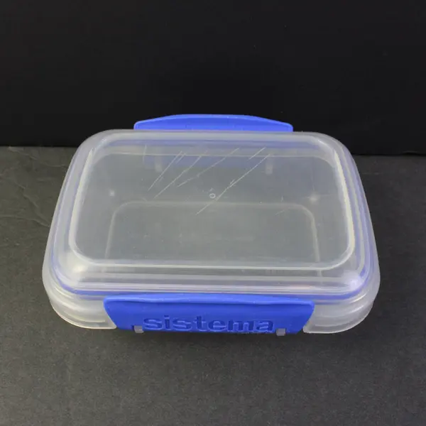 Lot of 6 Sistema Clear Plastic Food Containers 1.5"x3"x4.5"