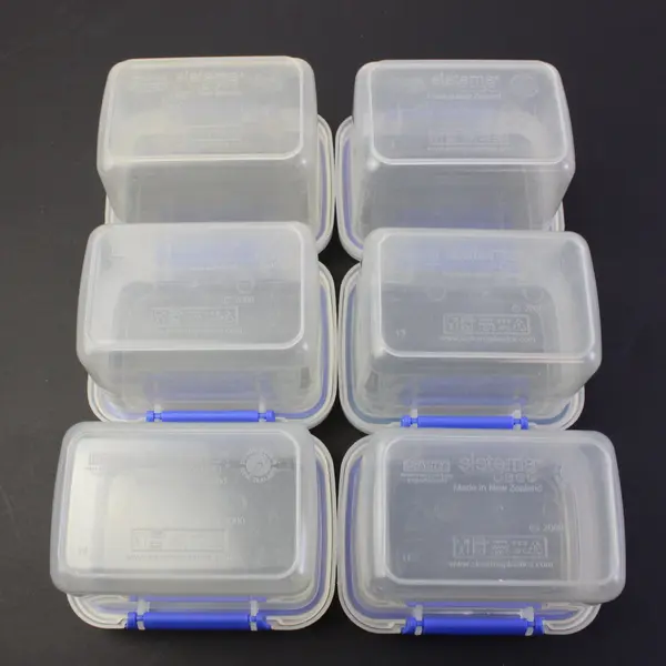 Lot of 6 Sistema Clear Plastic Food Storage Containers