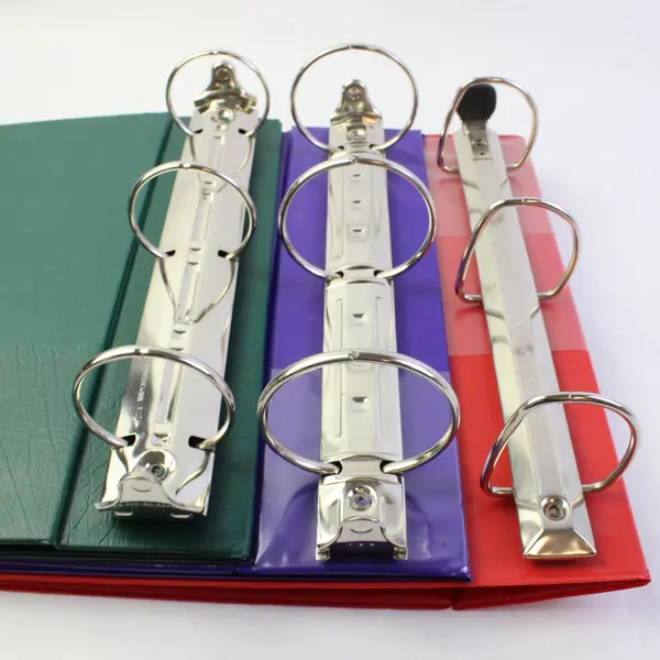 Lot of 3 Assorted 2.5" 3-Ring Binders Red Purple Green School Office