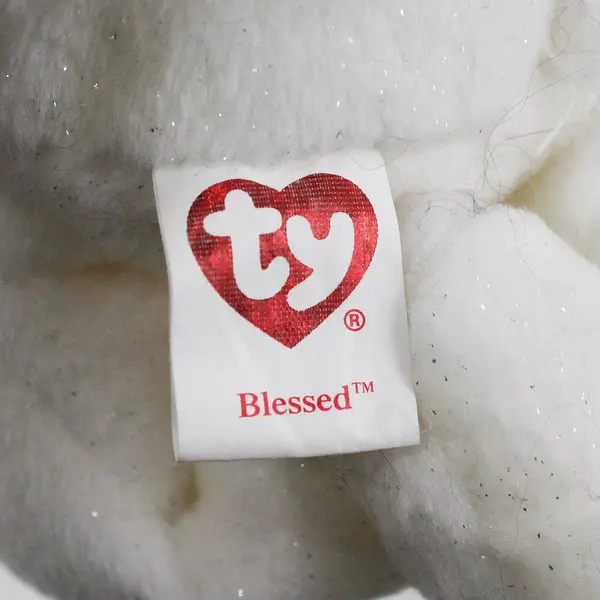 2002 Blessed TY Beanie Baby - Sparkly Praying Angel Bear - with Tag