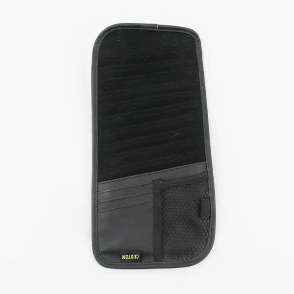 Custom 12-CD/DVD Sun Visor Media Organizer Adjustable Straps Black