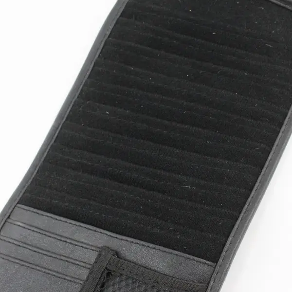 Custom 12-CD/DVD Sun Visor Media Organizer Adjustable Straps Black