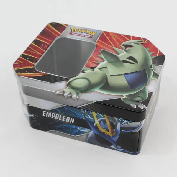 Pokemon TCG V Strikers Tin Empty Storage Box Tyranitar V Empoleon V Art