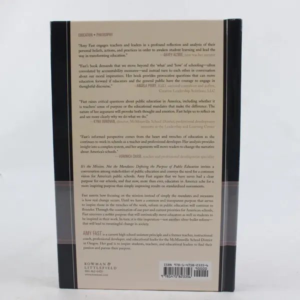 It's the Mission Not the Mandates Defining the Purpose Amy Fast 2016 Hardcover 