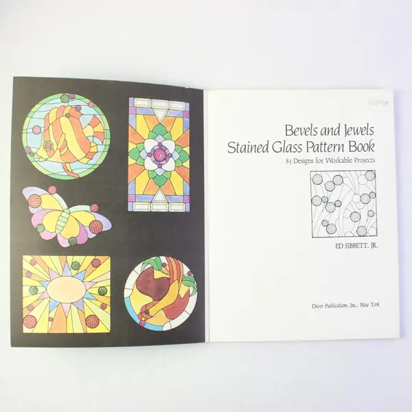 VTG Bevels and Jewels Stained Glass Pattern Book 83 Designs Ed Sibbett Jr 1985 