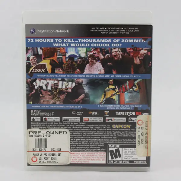 Dead Rising 2 Sony PlayStation 3 PS3 Video Game