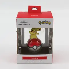 2024 Hallmark Pokemon Pikachu on Pokeball Christmas Ornament 3HCM2233