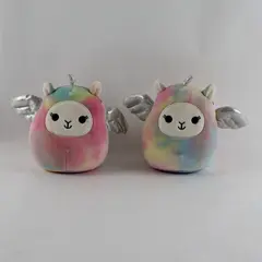 Lot of 2 Squishmallows Lucy-May Llama & Pegacorn Pastel Plush