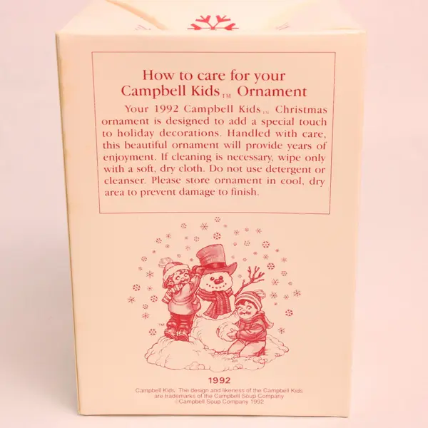 Campbell Kids 1992 Season's Greetings Collector's Edition Ornament
