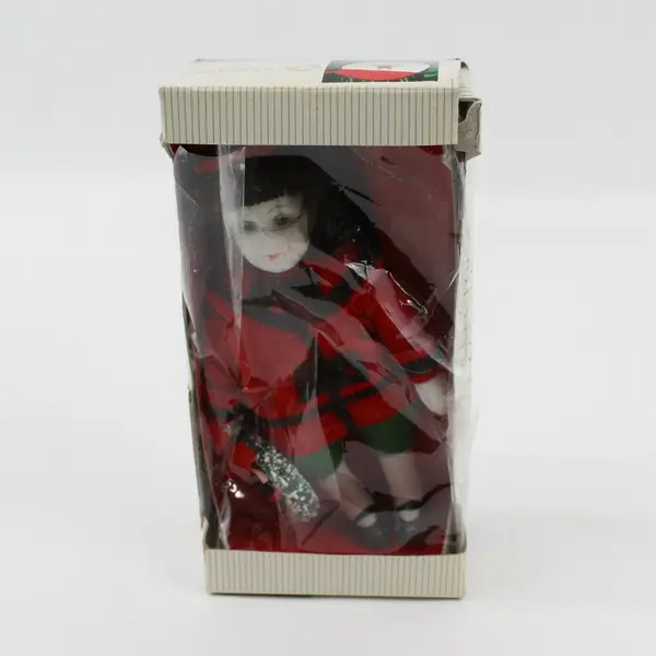 Kurt Adler 1981 Santa's World Collectors Corner Porcelain Doll Ornament J-2659