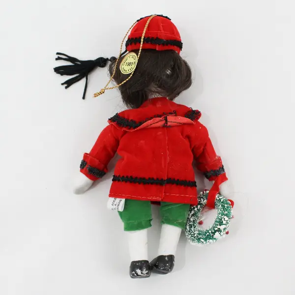 Kurt Adler 1981 Santa's World Collectors Corner Porcelain Doll Ornament J-2659