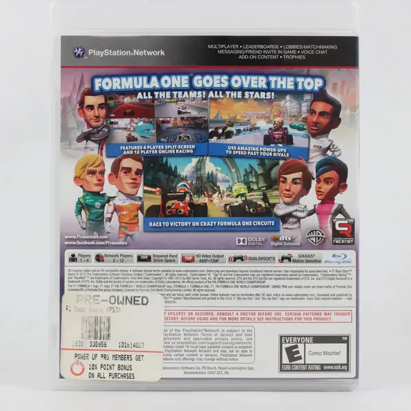 F1 Race Stars PS3 Sony PlayStation 3 Used Video Game Codemasters