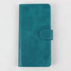 SUANPOT Blue Phone Wallet Folio Case Card Slots Magnetic Galaxy Closure Used