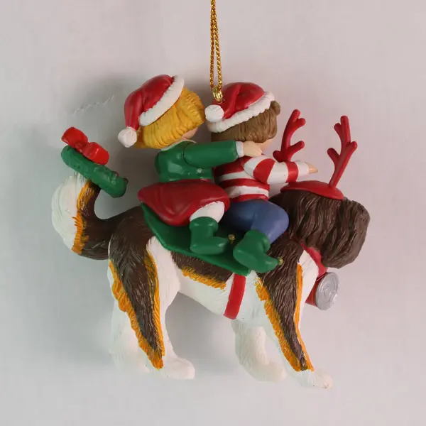 Vintage 1994 Campbell's Soup Kids St Bernard Dog Christmas Ornament
