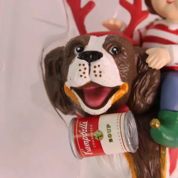 Vintage 1994 Campbell's Soup Kids St Bernard Dog Christmas Ornament
