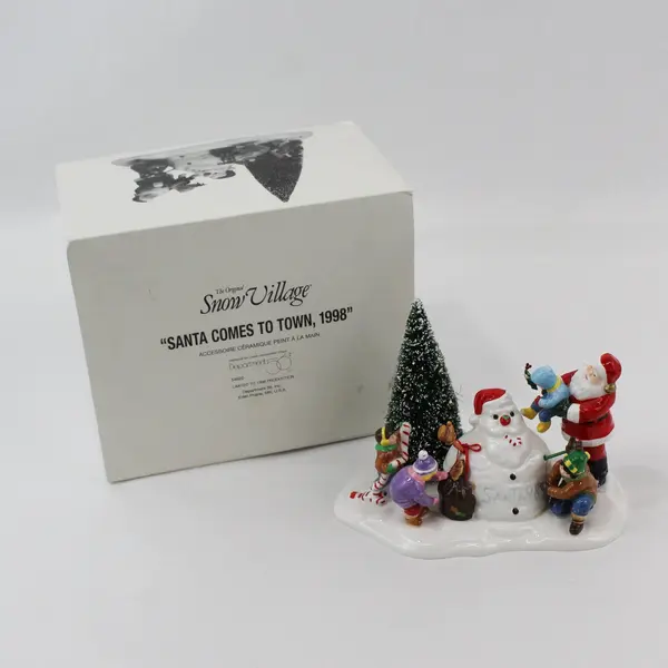 1998 Dept 56 Snow Village Santa Comes To Town 54920