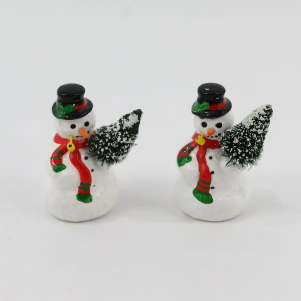 Dept 56 Snow Village A Tree For Me Snowman Accessory Set of 2 51640