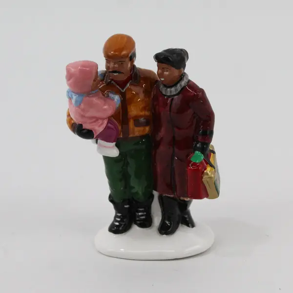 Dept 56 Snow Village Set of 3 The Whole Family Goes Shopping 1997 54905