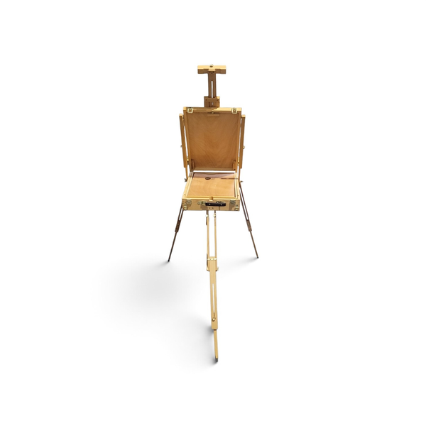 Portable Wooden French Box Easel w Palette & 16x20 Canvas
