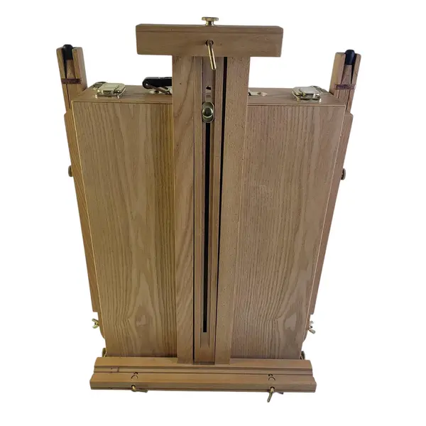 Portable Wooden French Box Easel w Palette & 16x20 Canvas