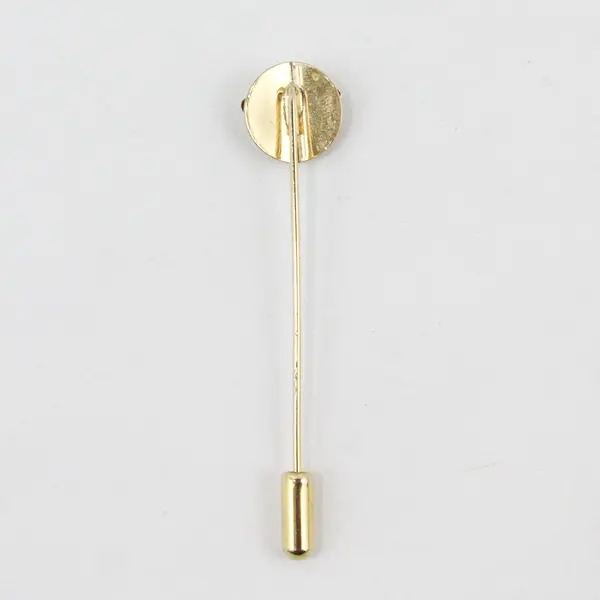 Stick Pin Gold Tone Bow Dainty Hat Lapel Brooch 2.5"
