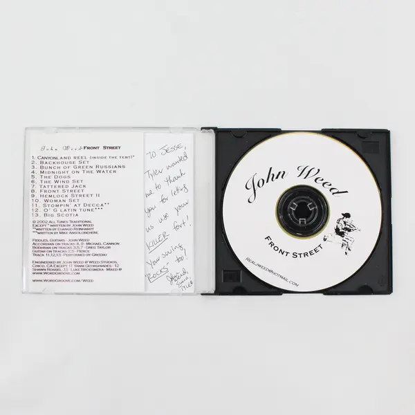 John Weed Front Street 2002 CD Inscribed Personalized
