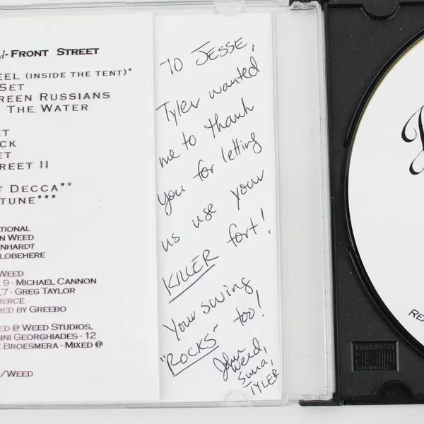 John Weed Front Street 2002 CD Inscribed Personalized