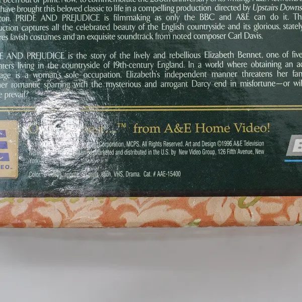 Pride and Prejudice Mini-Series 200th Anniversary Edition 6-Tape VHS Set 1996