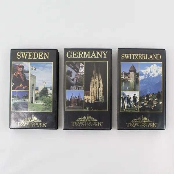 Set of 3 Traveloguer Collection Sweden, Switzerland, Germany Video VHS