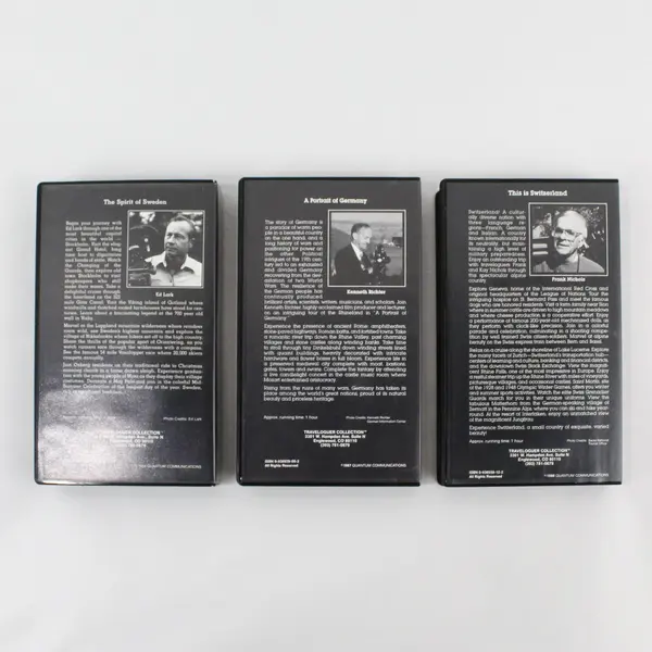 Set of 3 Traveloguer Collection Sweden, Switzerland, Germany Video VHS