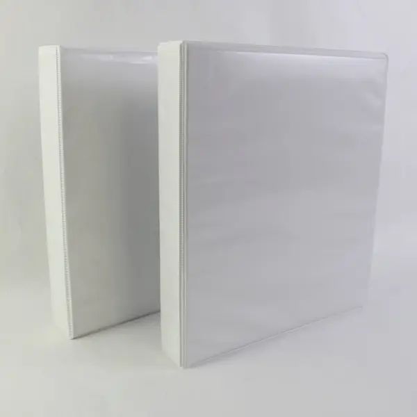 Universal Lot of 2 White 1.5in Round 3-Ring Binders