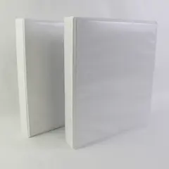 Universal Lot of 2 White 1.5in Round 3-Ring Binders