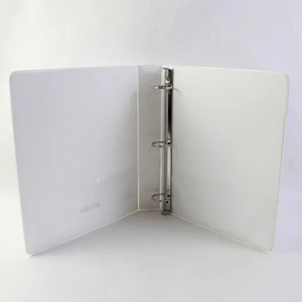 Universal Lot of 2 White 1.5in Round 3-Ring Binders