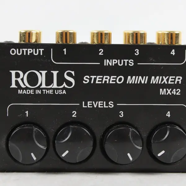 Rolls Stereo Mini-Mixer MX42 4-Channel Passive RCA Audio Mixer UNTESTED