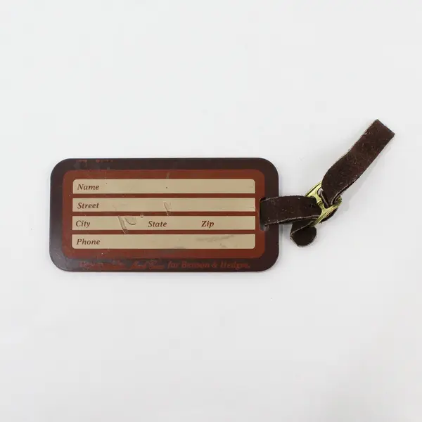 Benson And Hedges Cigarettes Promo Vintage Luggage Tag 4"x 2"