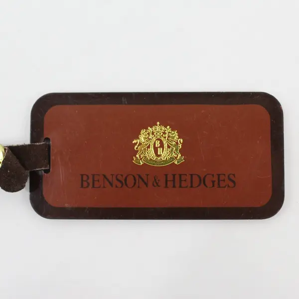 Benson And Hedges Cigarettes Promo Vintage Luggage Tag 4"x 2"