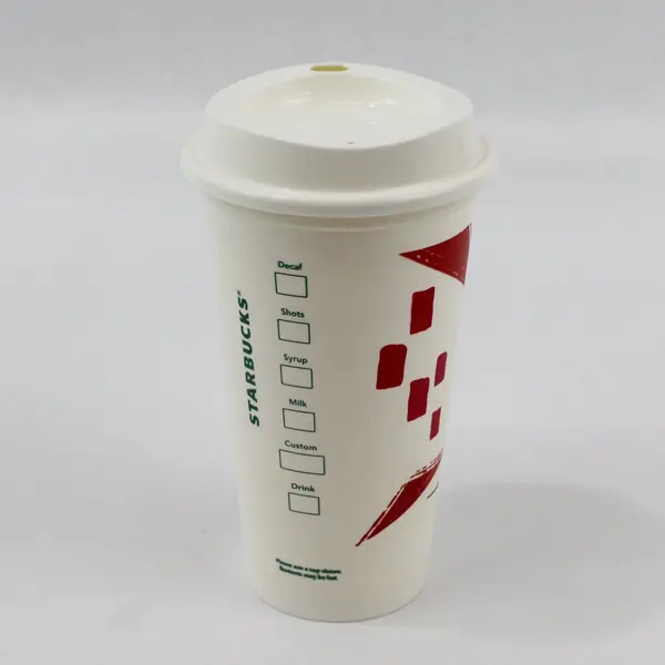 Starbucks 16oz Reusable Collector Plastic Cup w Lid Red Valentine 2012