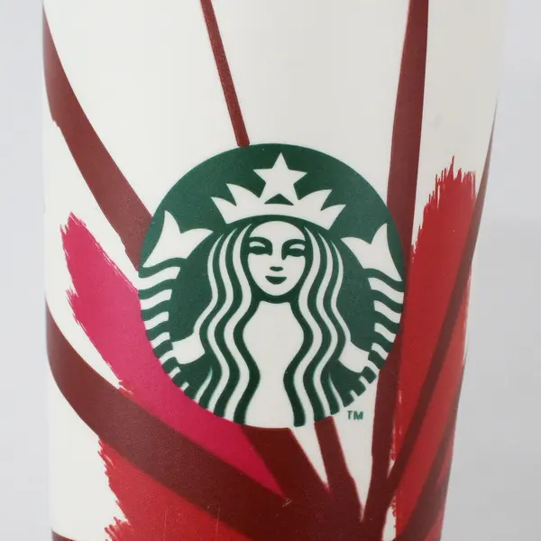 Starbucks 16oz Reusable Collector Plastic Cup w Lid Red Valentine 2012