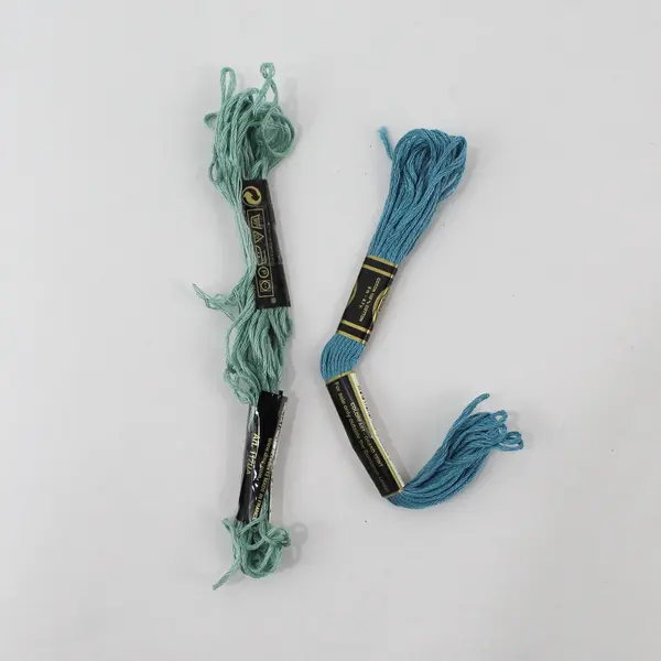 Lot of 11 Vintage DMC Cotton Embroidery Floss Blue Green Grey Purple