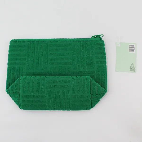 The Spring Shop Green Fabric Cosmetic Bag, New #HL9195013 